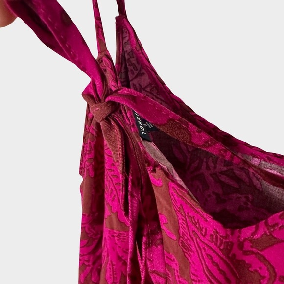 Torrid Cottage Boho Leaf Print Braided Strap Tank Top Large NWT Tropical Summer - Picture 9 of 13